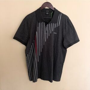 Hugo Boss Black and White Dress Shirt with Pinstripes